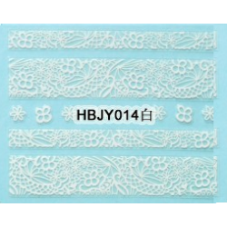 Стикер за Нокти Дантела Бяла HBJY014